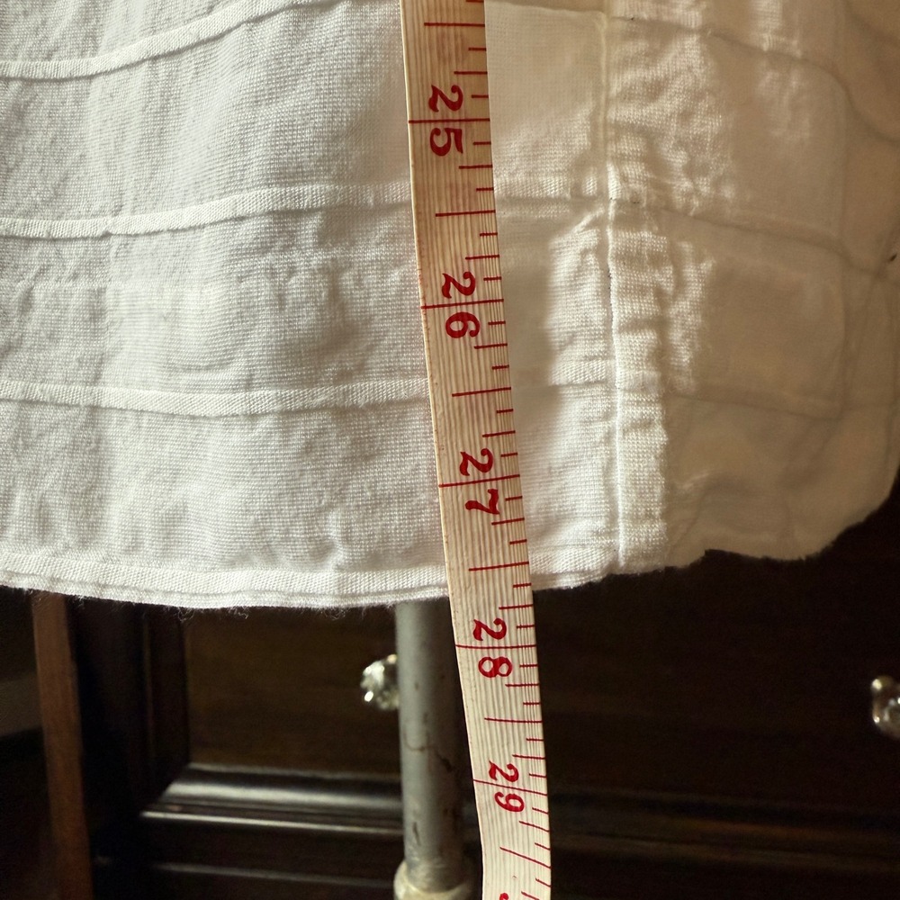 Gap Cotton Tie Strap Babydoll Mini Dress White‎ Textured Size 4 Boho Chic - Picture 6 of 12